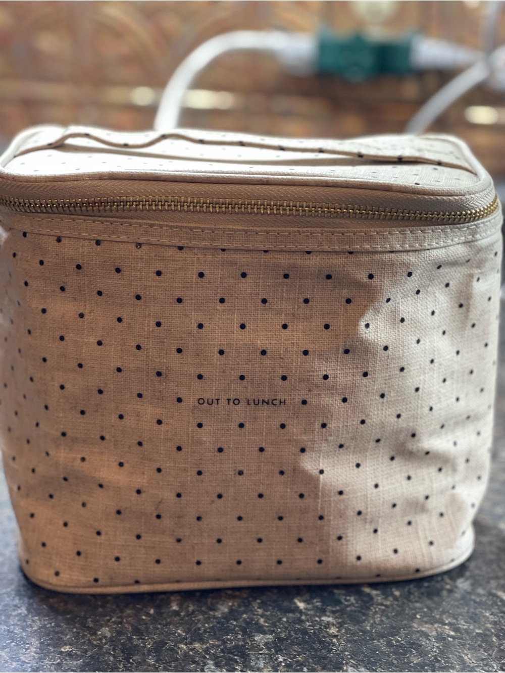 Kate Spade Polka Dot Lunch Bag - Beige